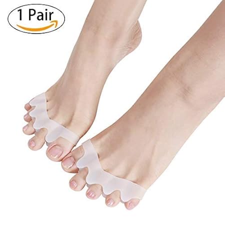 Zehenspreizer, Zehentrenner, METALBAY Zehenentspannungsset Silikon Zeh Valgus Corrector von YogaMedic Behandlung von Hammerze