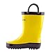 Lone Cone Rain Boots with Easy-On Handles in Solid Colors for Boys and Girls, Play-Proof Flexible Rubber, Durable Non-Slip Treads, Kid-Friendly for Hours of Joy - Classic Yellow, 7 Toddler