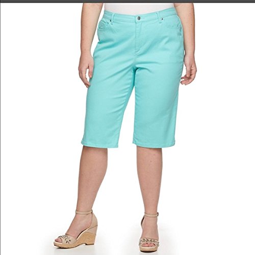 twist turquoise color women's strechable cotton lycra shorts with contrast & free shipping