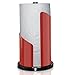 Paper Towel Holder | Brushed Stainless Steel & Iron Accents | Won’t Unravel or Tip Over | Designed for Most Roll Sizes | Vertical Countertop Dispenser (UpGood Paper Porter, True Red)