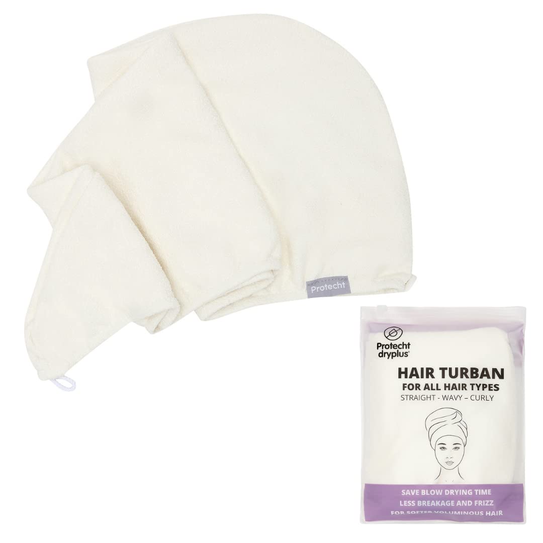 PROTECHT DRYPLUS Super Absorbent Microfibre Hair Turban - White — image 1