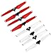 Anbee Spark Propellers 4730F Colored Props Blades for DJI Spark Drone, 8pcs (Red+White, 2 Sets)
