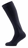 SEALSKINZ Unisex Waterproof Cold Weather Knee Length Sock, Black/Anthracite, One Size