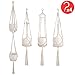 Moyeno 4 Pack Plant Hangers Indoor Macrame Plant Hangers, Pure Cotton Handmade Hanging Plant Holder Indoor Plants Bohemian Decor for Succulent Plants with Hooks,41inch,66.9inchthumb 2