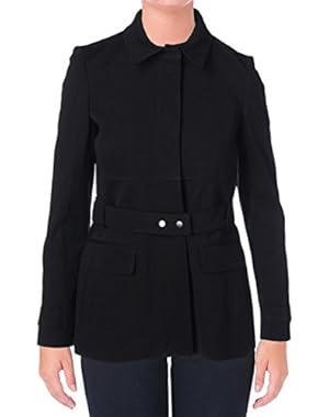 Theory Womens Galilania Knit Collar Jacket