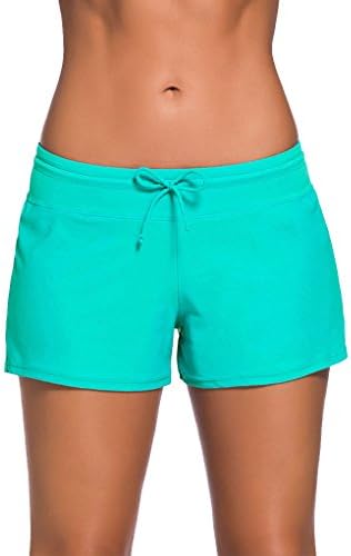 PARICI Women's Side Split Waistband Swim Shorts With Panty Liner Plus Size S-3XL
