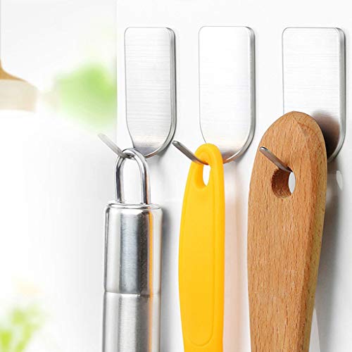 Ankola Vacuum Adhesive Hooks 2-32 pcs Strong Self Adhesive Stainless Steel Hooks Hanger for Shower Keys Bags Bathroom Kitchen (Silver/16 pc)