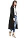 Verdusa Women's Long Sleeve Open Front Long Maxi Cardigan, Black, Size Medium