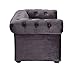 TOV Furniture The Dachshund Collection Velvet Upholstered Handmade Elevated Sofa Pet Dog Bed, Graythumb 3