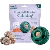 WOOF Pupsicle Calming Starter Kit - Pupsicle and Calming Pops Bundle - Long-Lasting Interactive Dog Toy - 7 Refills with Thia