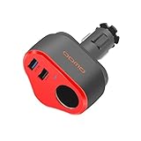 Car Charger, QWOO Quick Charge 3.0 Dual USB Ports + 1-Socket Cigarette Lighter Splitter 4.8A 40W USB Car Charger with Smart-Adaptive Rapid Charging for iPhone, iPad, Samsung, Dash Cam, GPS and More