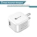 Mini Portable USB Wall Charger for Travel, 12W 2-Pack Cell Phone Charger Adapter/Foldable Plug for iPhone11 Pro/X/XR /8/7 /6/ Plus, iPad Pro/Air 2 /Mini 3/ Mini 4, Galaxy S7/ S6 /S6 Edge/Edge+
