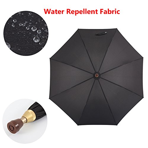 Kobold Classic Windproof Cane Umbrella 2 in 1 Walking Stick Lighting Golf Umbrellas Extra Large Oversize for Assist Outdoor - Hiking Climbing Gift for Father
