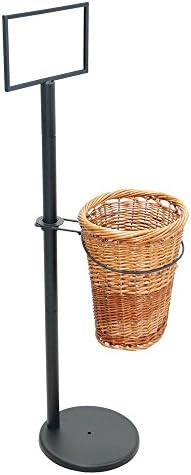 1 Oval Willow Basket Display with Sign Frame and Sign Clips