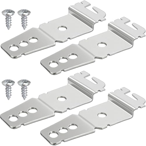 4 Pcs 8269145 Dishwasher Mounting Bracket with Screws,Universal Dishwasher Clips Compatible with Whirlpool Kenmore KitchenAid Maytag Dishwasher,Dishwasher Clips Replaces 8269145 WP8269145VP