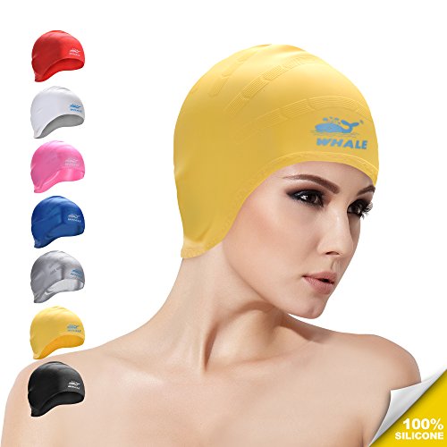 Buy Whale Cover Ears Swim Caps for 