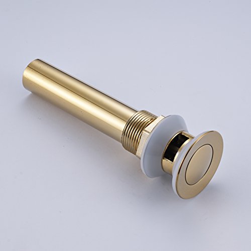 Rozin Gold Finish Bathroom Sink Drain with Overflow