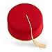 Red Fez Hat - Red with Gold Tassel & Trim - Costume Accessory