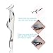 Pixnor 4 Pcs Tweezers Set, Eyebrow Tweezers Eyebrow Scissors, Precision Slant Tip Hair Tweezer for Men & Women, Fake Eyelashes Extension Applicatior Kit