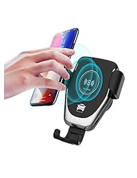 Cargador de coche inalámbrico Lewoer 10 W cargador inalámbrico rápido para coche con ventilación de gravedad, soporte para teléfono compatible con iPhone X XS XR Galaxy S9 S9 + todos los dispositivos Qi