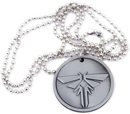 Game Last Us Silver Pendant Necklace Key Chain Cosplay Accessory