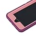 Co-Goldguard 3-Layer Heavy Duty 3 in 1 Covers Built-in Screen Protector Silicon Phone Case for iPhone 7 Plus/8 Plus,Purple&Pink
