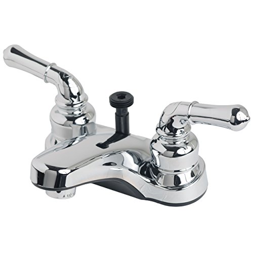 Builders Shoppe 2009CP/4120CP Motorhome Non-Metallic RV Diverter Lavatory Faucet with Hand Held Shower Set, Chrome Finish - Thumbnail 2