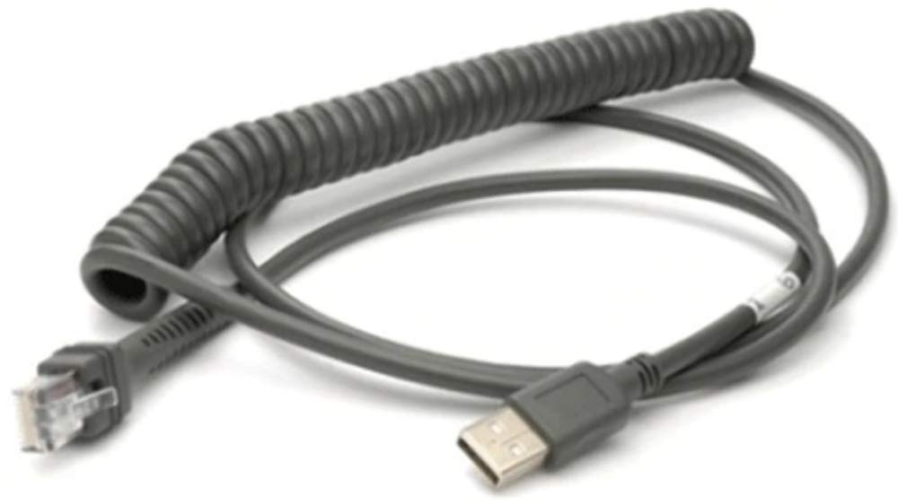 Honeywell 53-53235-N-3 USB Coiled Cable, Type A, Host Power, 2.9m/9.5-ft. Length, Black