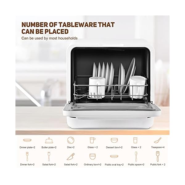 Mini-Portable-Dishwasher-5-Programs-Normal-ECO-Intensive-Fast-and-Glass-Compact-Table-Top-Dishwasher-with-LED-Display-Touch-Control-Delay-Start-5L-Water-Requirement Mini Portable Dishwasher, 5 Programs (Normal, ECO, Intensive, Fast and Glass), Compact Table Top Dishwasher with LED Display, Touch Control, Delay Start, 5L Water Requirement