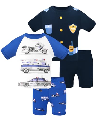 Boys Short Sleeve Police Pajama Set