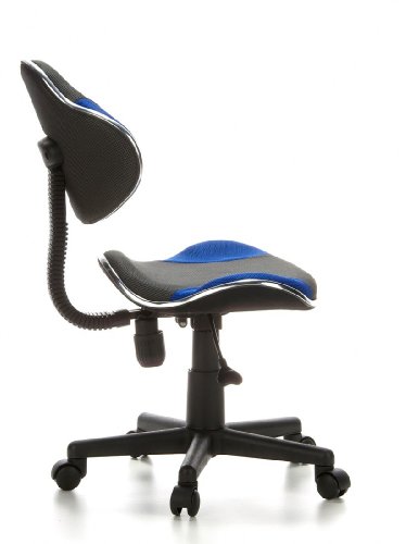 hjh-OFFICE-633000-Sedia-da-ufficio-per-bambini-KIDDY-GTI-2-grigio-blu-ideale-per-linizio-dellanno-scolastico-sedia-ergonomica-regolabile-in-altezza-base-stabile-schienale-ergonomico-sedia-giovent