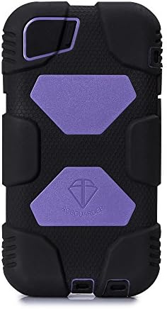 Iphone 6 Case, Aceguarder® New Hot [Shockproof] [Light Weight] [Rainproof] Extreme Duty Screen Protector Cover Case with Stand for Iphone 6 4.7 Inch (Black/purple)