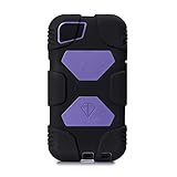 Iphone 6 Case, Aceguarder® New Hot [Shockproof] [Light Weight] [Rainproof] Extreme Duty Screen Protector Cover Case with Stand for Iphone 6 4.7 Inch (Black/purple)