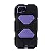 Iphone 6 Case, Aceguarder® New Hot [Shockproof] [Light Weight] [Rainproof] Extreme Duty Screen Protector Cover Case with Stand for Iphone 6 4.7 Inch (Black/purple)