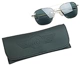American Optics Flight Gear Original Pilot Sunglass, 57-mm Gold Frame with Bayonet Temples, True Color Grey Glass Lens