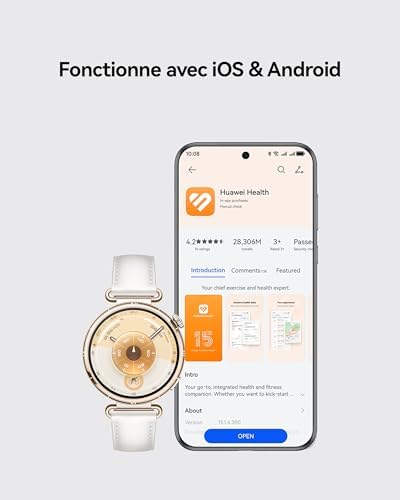Watch GT 6 GPS 41mm Montres connectées, Écran AMOLED de 1,32 Pouce