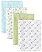 Gerber Unisex-Baby Newborn 4-Pack Flannel Burp Cloths