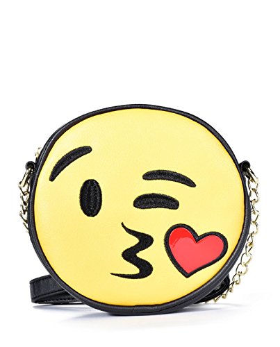 Olivia Miller Emoji Bag Crossbody Handbag with Shoulder Chain Strap (KISS),One Size