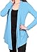 [DRSKIN] Women's Open - Front Long Sleeve Knit Cardigan (2XL, SkyBlue)
