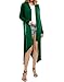 Meaneor Women's Long Sleeve Waterfall Asymmetric Drape Open Long Maxi Cardigan,  XX-Large, Green