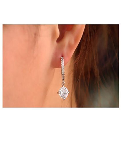 shining diva fashion stylish crystal earrings for women & girls