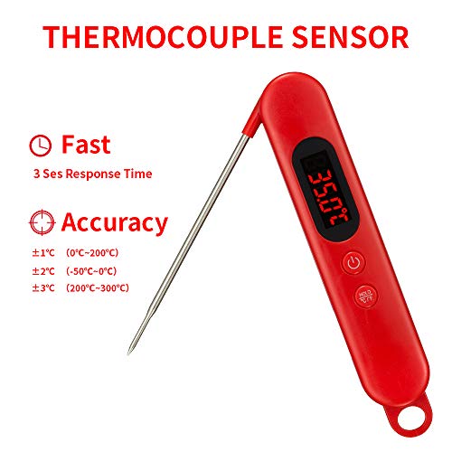 lfcforldx Digital Instant Read Meat Ultra Fast Food LED,Cooking