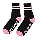 Matoen Women's Men's Fuck Off Letter Print Funny Cotton Sports Crew Socks, Sports Socks Pink