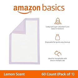 Amazon Basics Cat Pad Refills for Litter Box, Lemon