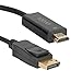 UVOOI DisplayPort to HDMI Cable 4K 10-Feet, Display Port (DP) to HDMI Male to Male Adapter Cable for All DP Modes - Gold-Plated
