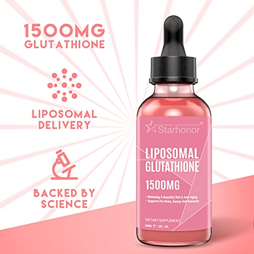 Liposomal Glutathione Liquid 1500mg, Starhonor Reduced Glutathione, Non-GMO  Antioxidant Supplement for Enhanced Liver Detox, Cardiovascular, Brain,  Immune Health, and Anti-Aging,4.05 oz in Saudi Arabia | Whizz Combinations