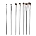 Kingfansion 8PCS Cosmetic Makeup Brush Makeup Brush Eyeshadow Brush (Silver)