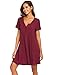 Ekouaer Maternity Nursing Gown,Labor and Delivery Pajama (Wine Red, Large)
