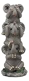 Pachyderm Friends Funny See Hear Speak No Evil Elephants Figurine Decor Sculpture Safari Elephant Lovers