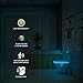 WEBSUN Toilet Night Light Motion Activated 16 Color Changing Led Toilet Seat Light 5-Stage Dimmer Motion Sensor Toilet Bowl Light